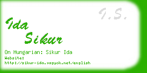 ida sikur business card